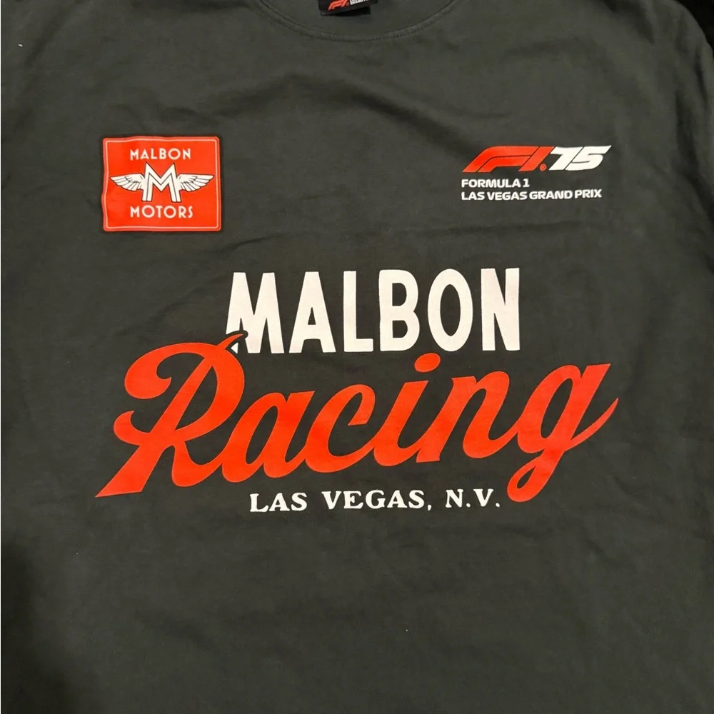 MALBON x F1 LVGP GORSE DOWNFORCE Dark Green Long Sleeve Tee - Picture 4 of 10